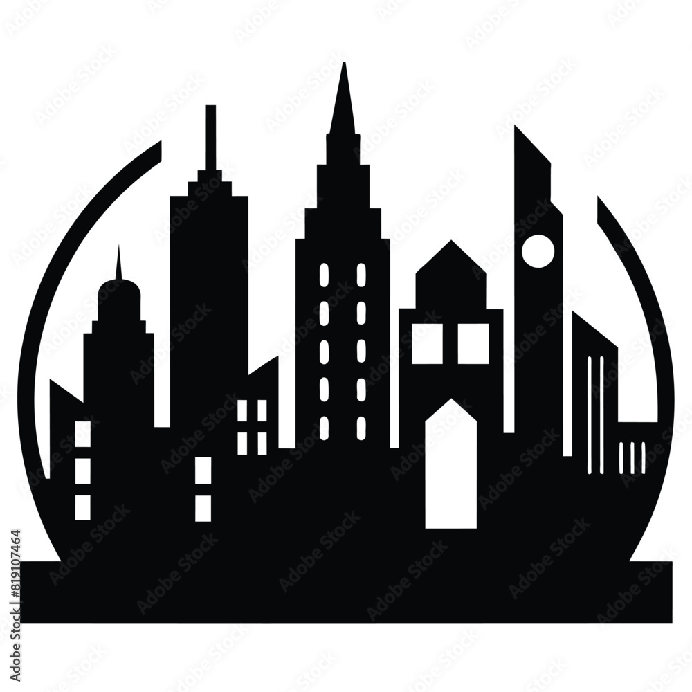 City icon, building and architecture , skyline vector icon, vector