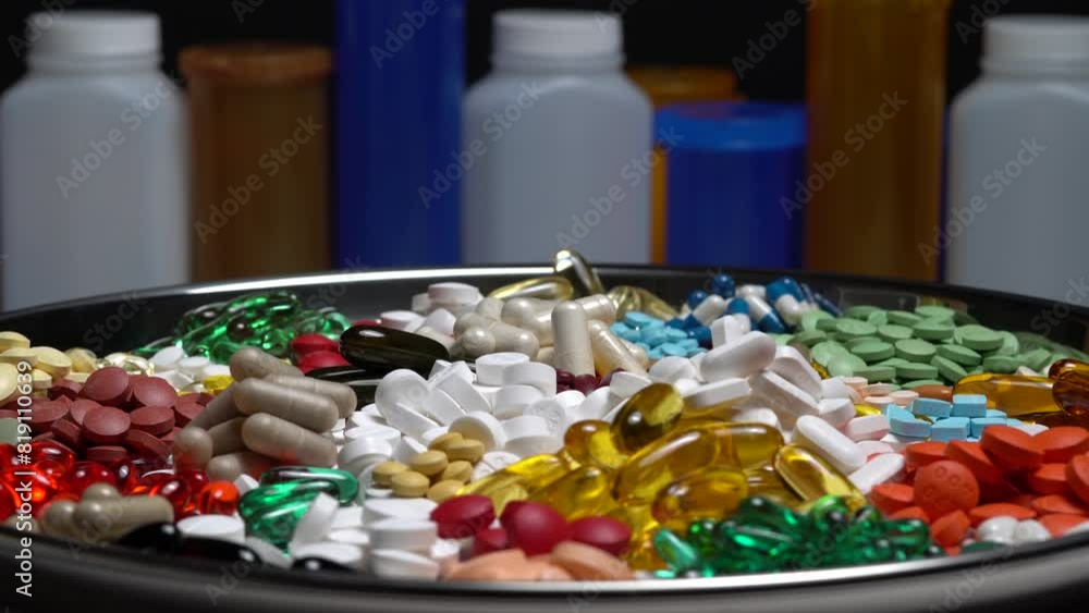 Extreme close up of various pills. Macro shot of multicolour household medications. Medical background, drugs and pharmaceutical industry. Extreme close up of various pills. Macro shot of multicolour household medications. Medical background, drugs and pharmaceutical industry.