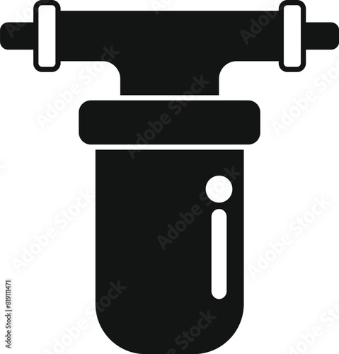Black and white graphic of a drip coffee maker, suitable for web and print