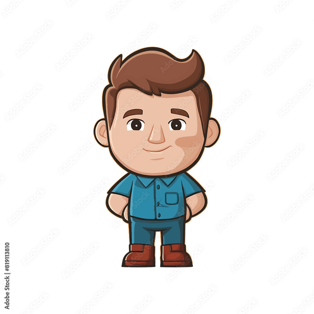 Free vector man character standing illustration Free vector man character standing illustration