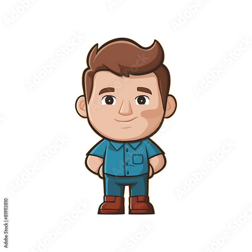 Free vector man character standing illustration