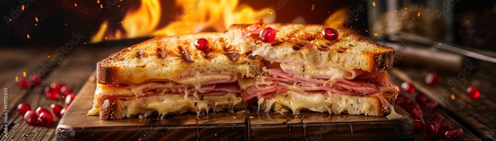 Croque monsieur, grilled ham and cheese sandwich, Parisian cafe, afternoon people watching Croque monsieur, grilled ham and cheese sandwich, Parisian cafe, afternoon people watching