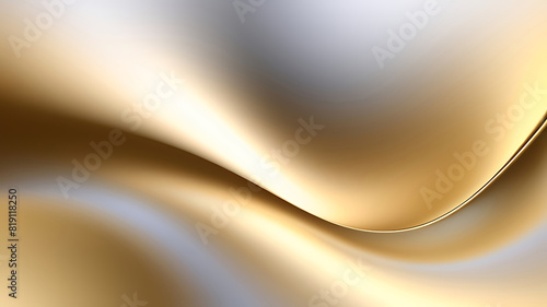 Abstract white gold Gradient background luxury with golden line wave that looks modern blurry background. ai