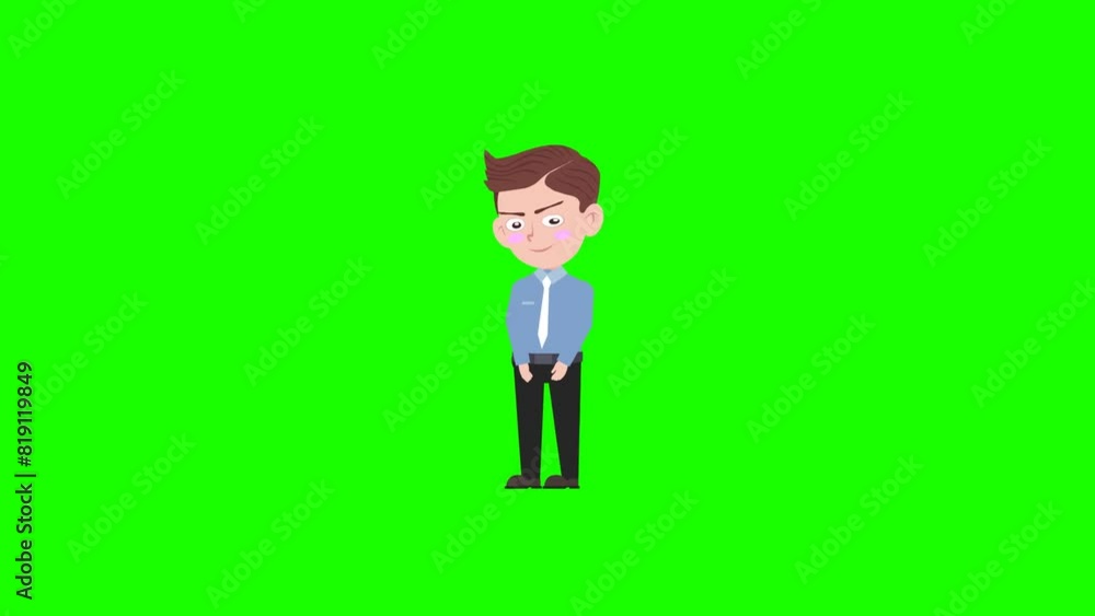 Cartoon character Shy reaction background and 2d animation 4k, cartoon man, businessman Shy, animated boy Cartoon character Shy reaction background and 2d animation 4k, cartoon man, businessman Shy, animated boy