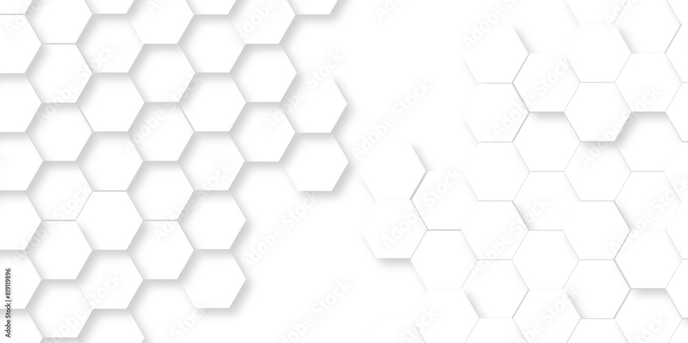 Vector pattern with hexagonal white and gray technology line paper background. Hexagonal 3d grid tile and mosaic structure mess cell. white and gray hexagon honeycomb geometric copy space. Vector pattern with hexagonal white and gray technology line paper background. Hexagonal 3d grid tile and mosaic structure mess cell. white and gray hexagon honeycomb geometric copy space.