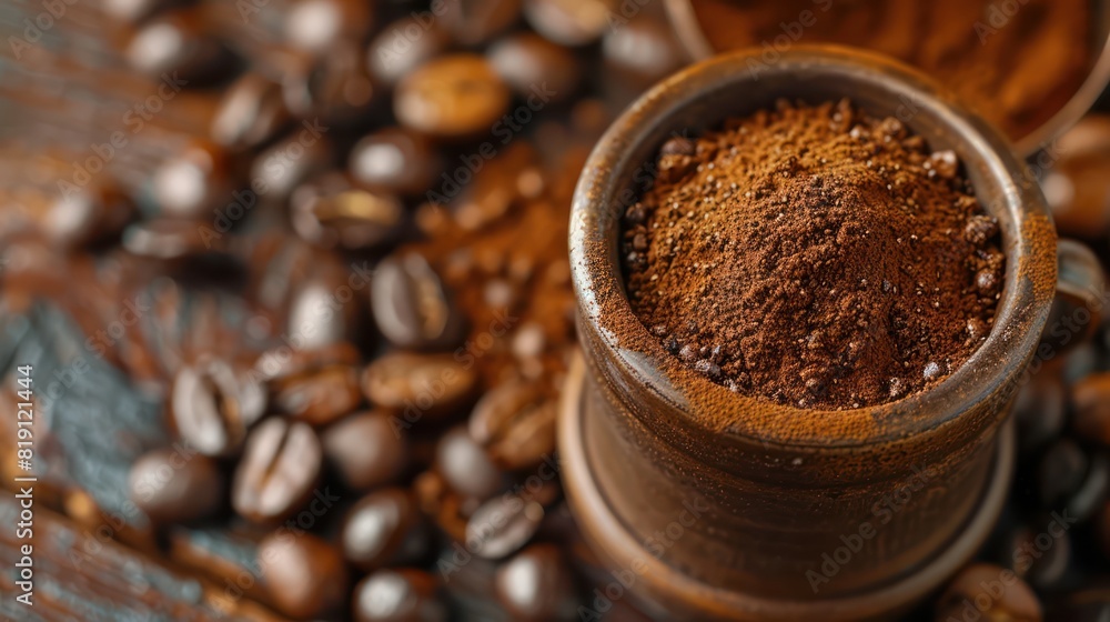 coffee beans on coffee cup coffee beans on coffee cup