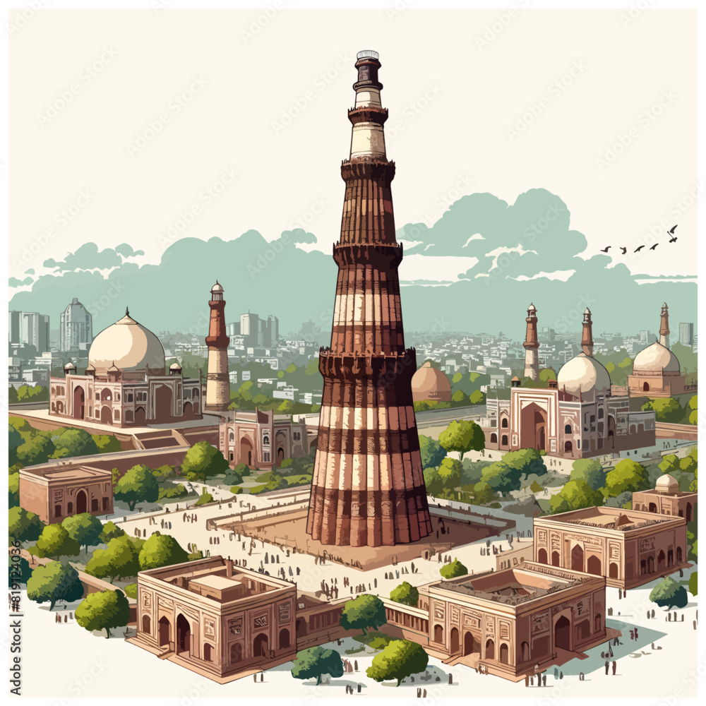 Qutub Minar Delhi india 