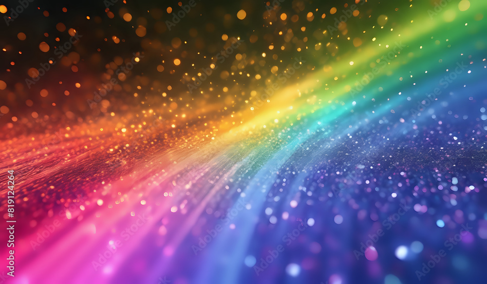 Fototapeta premium Rainbow spark texture background illustration. AI Generated