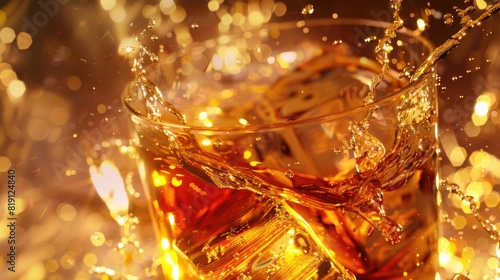 Image background of dynamic whiskey