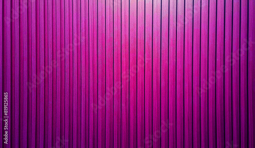 vertical wooden slats texture for decoration with light from above. abstract neon pink and violet walnut wooden slats in vertical striped line pattern used as background. futuristic concept. photo