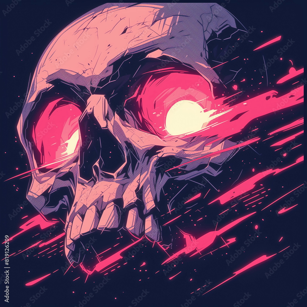 Human skull badge emblem for t-shirt design. Creative poster design. Digital artistic artwork raster bitmap illustration. Graphic design art. AI artwork. Human skull badge emblem for t-shirt design. Creative poster design. Digital artistic artwork raster bitmap illustration. Graphic design art. AI artwork.