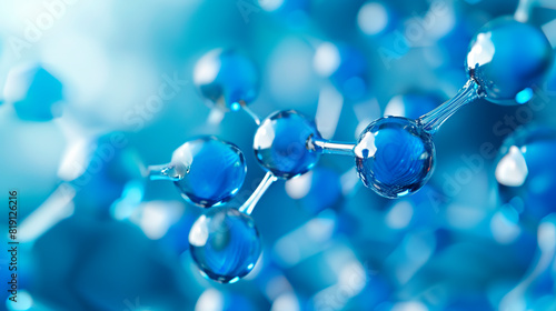 Molecule model. Scientific research in molecular chemistry	