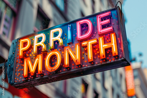 LGBT. Pride Month neon light sign