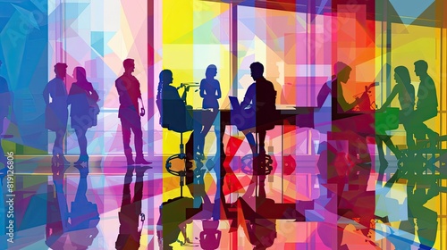 colourful people diversity concept office workplace