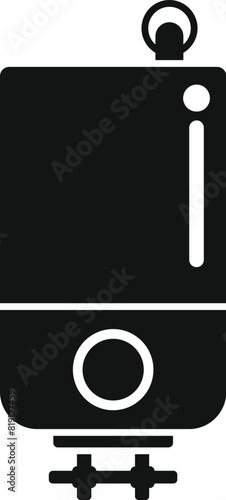 Modern and efficient instant water heater icon with temperature control for energyefficient heating unit in the home. Perfect for plumbing and utility clipart in kitchen and bathroom improvement