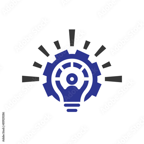 Creative light bulb lamp vector logo design.