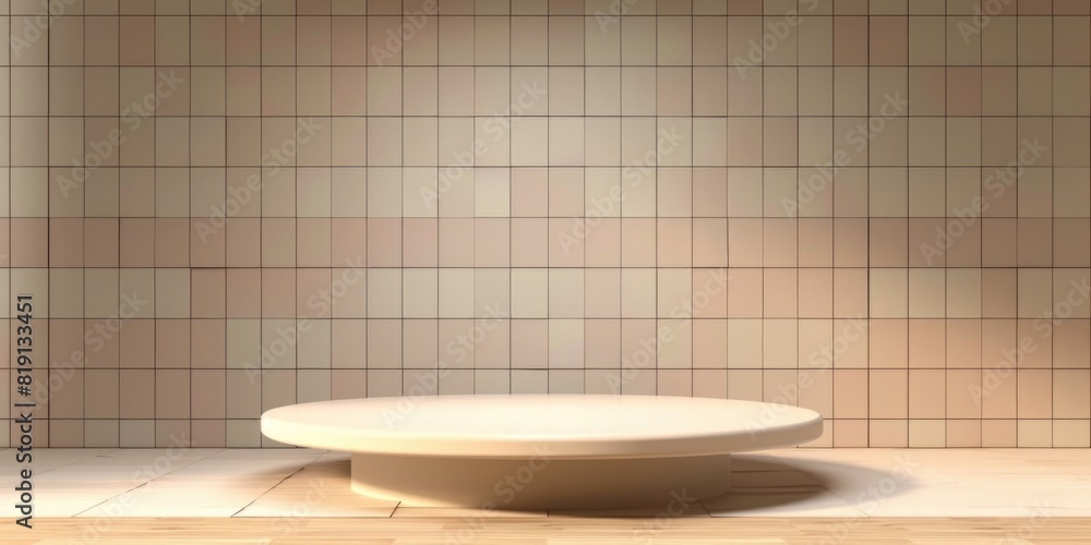Kitchen background podium product display wall table empty 3d pedestal ...
