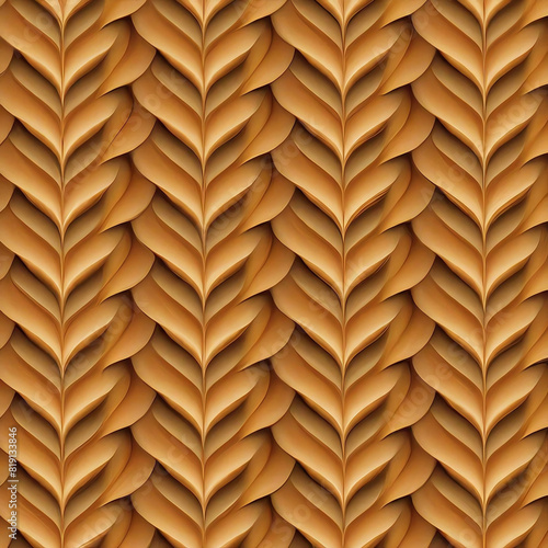 Exotic seamless woven pattern in burnt orange photo