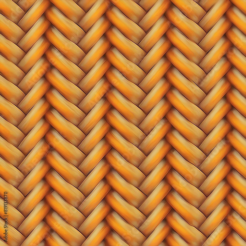 Woven wicker pattern in burnt orange photo