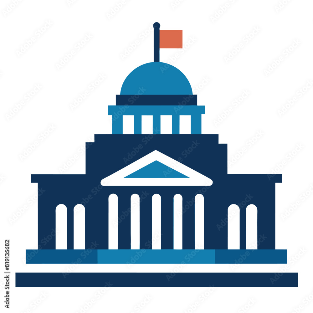 Government icon, building and architecture , congress vector icon vector