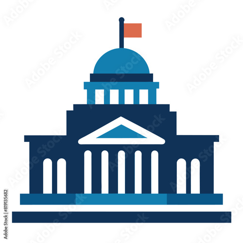 Government icon, building and architecture , congress vector icon vector