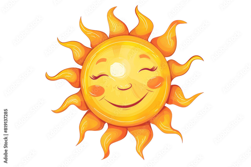 Cheerful, smiling cartoon sun with a friendly face, radiating warmth and positivity, perfect for summer or children's designs. Cheerful, smiling cartoon sun with a friendly face, radiating warmth and positivity, perfect for summer or children's designs.