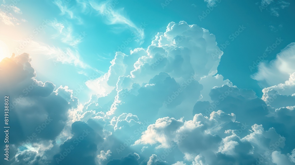Bright blue sky on a cloudy day Bright blue sky on a cloudy day