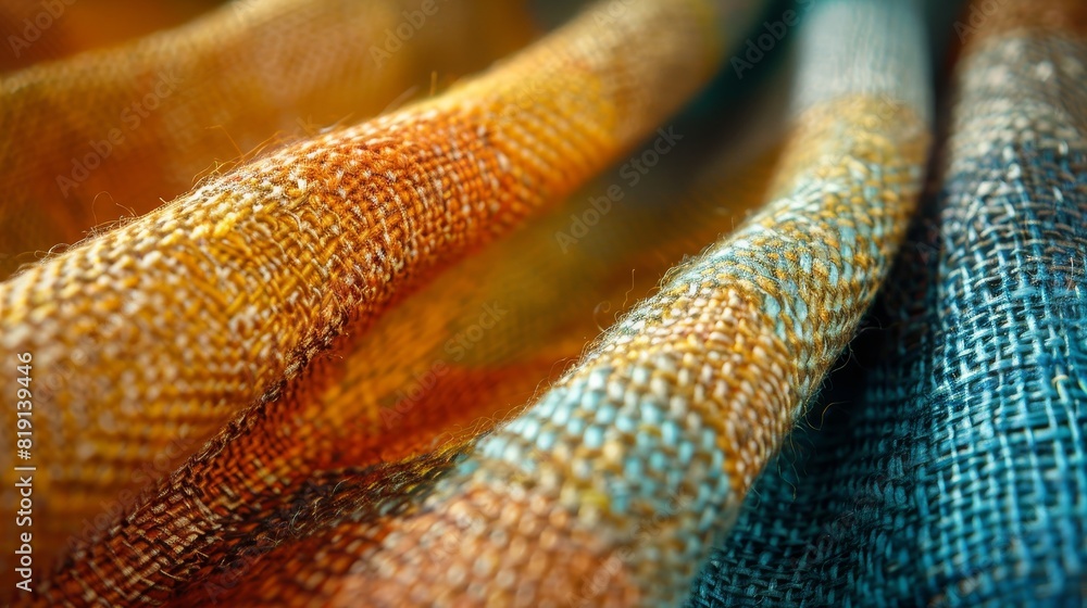 A piece of cloth with a mix of colors and textures A piece of cloth with a mix of colors and textures