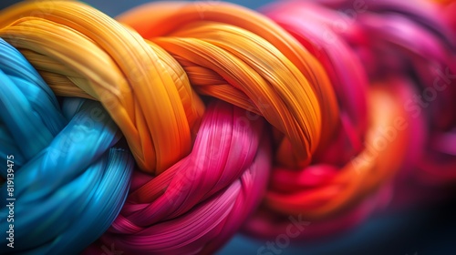colorful threads yarn vibrant color photo