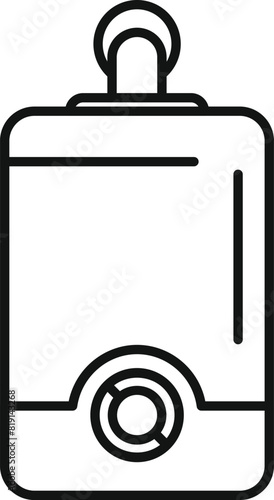 Simple outline vector illustration of a wallmounted hand sanitizer dispenser