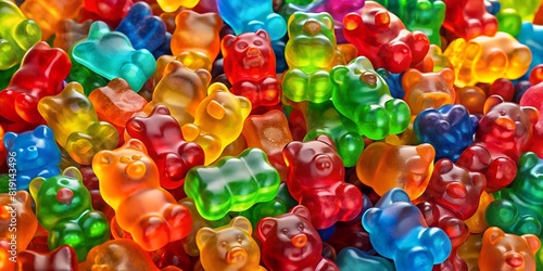background colourful gummy bears 