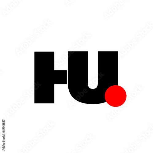Free Download HU brand monogram on white background  - GFXLoad