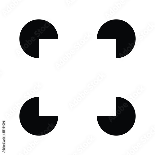 Gestalt square Geometric figures example Illusion illustration, negative space square
