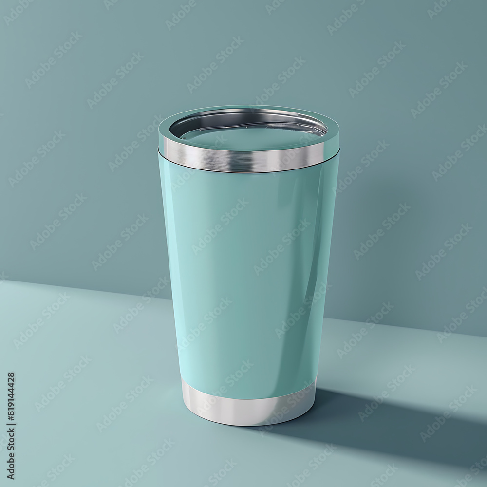 Tumbler, minimal background, maintaining the temperature for a happy drinking mood Tumbler, minimal background, maintaining the temperature for a happy drinking mood