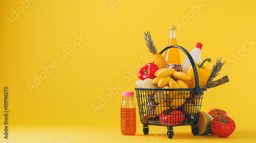 A red shopping basket photo