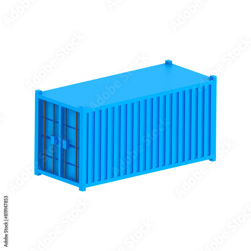 3D Blue Container