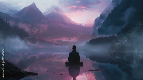 Man in Tranquil Meditation © Vladyslav  Andrukhiv