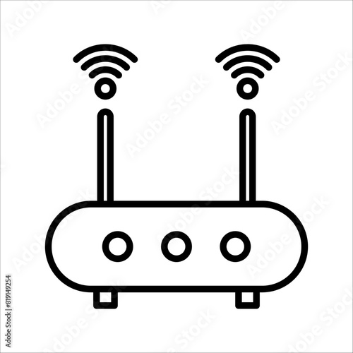 Router logo template vector WiFi internet icon design