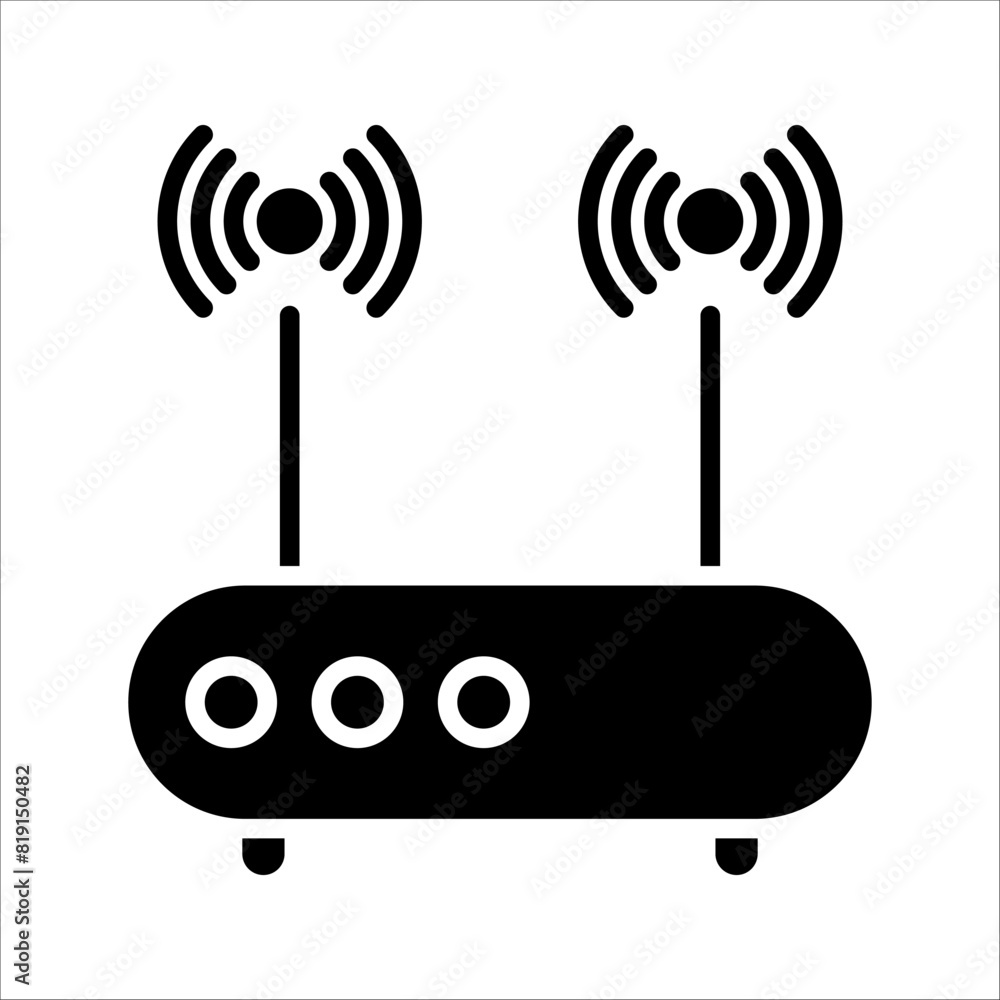 Router logo template vector WiFi internet icon design. Router logo template vector WiFi internet icon design.
