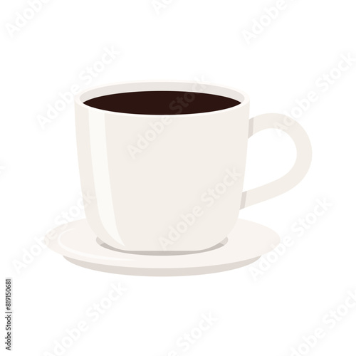 Hot and cold coffee beverage. Different types of drinks set. Espresso, americano cup, cappuccino and latte in paper mug, iced macchiato in glass. Flat