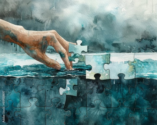 Finding hope in turbulent waters: jigsaw puzzle symbolism