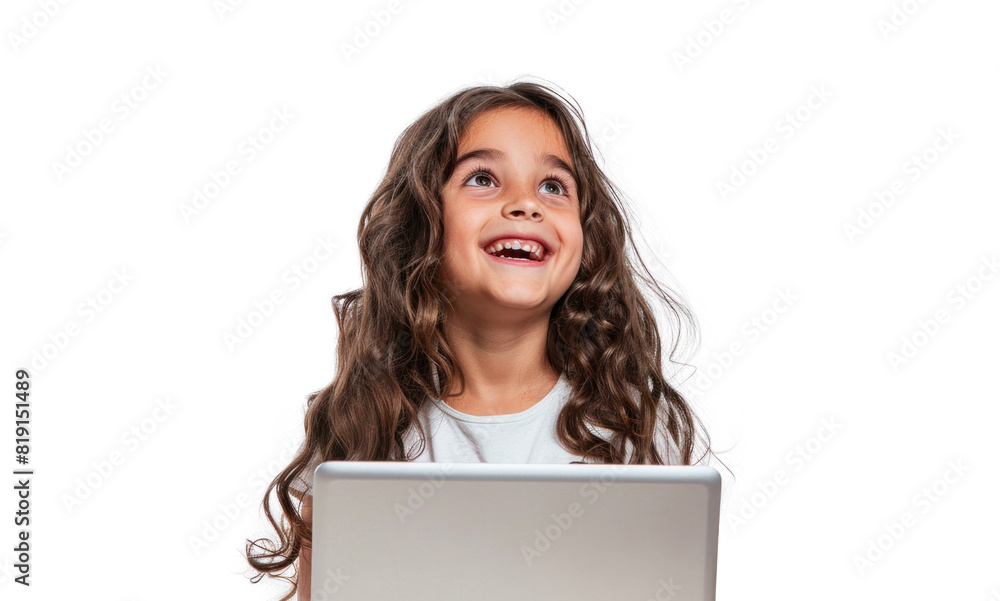 Young Native American Girl Using Tablet Young Native American Girl Using Tablet