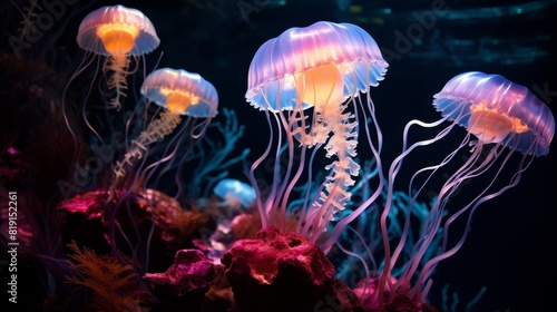 Explore the concept of bioluminescence in the deep sea.
