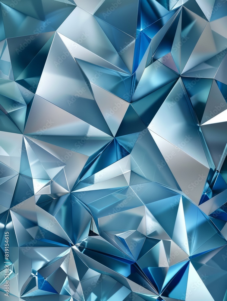 Vector abstract pewter blue, triangles background
