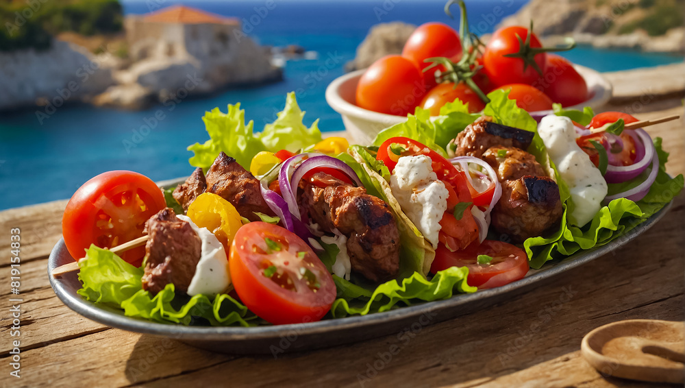 Souvlaki Greek food tavern, lunch Souvlaki Greek food tavern, lunch