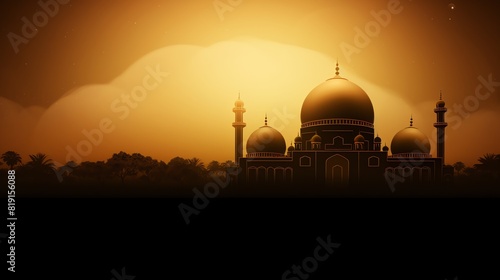 Delightful islamic background design for greeting card stationery