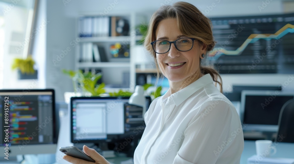 Confident Professional at Her Workspace Confident Professional at Her Workspace