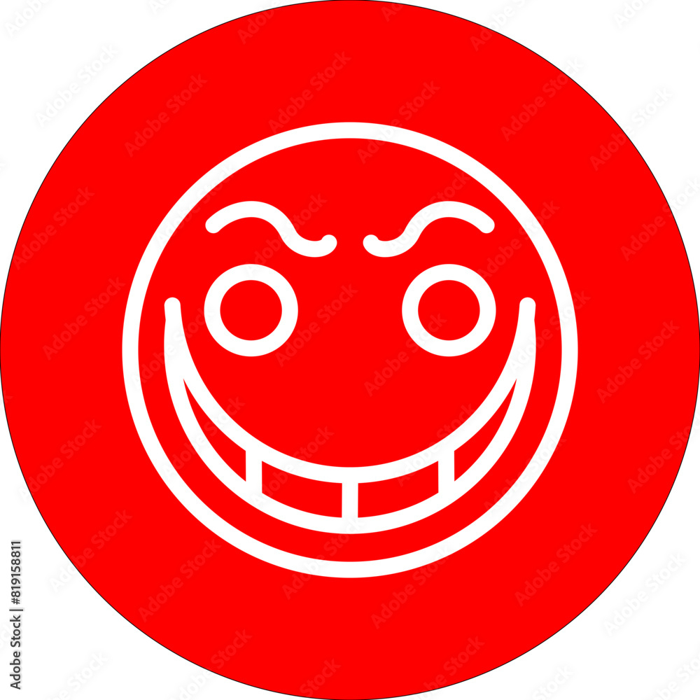 emoji Dragon Smile Line White Circle Red Icon Design emoji Dragon Smile Line White Circle Red Icon Design