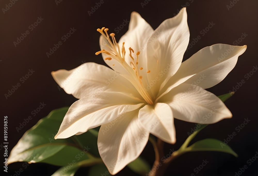 Fototapeta premium Jasmine flower closeup Realistic Light understand sun light significantly summer flower concept