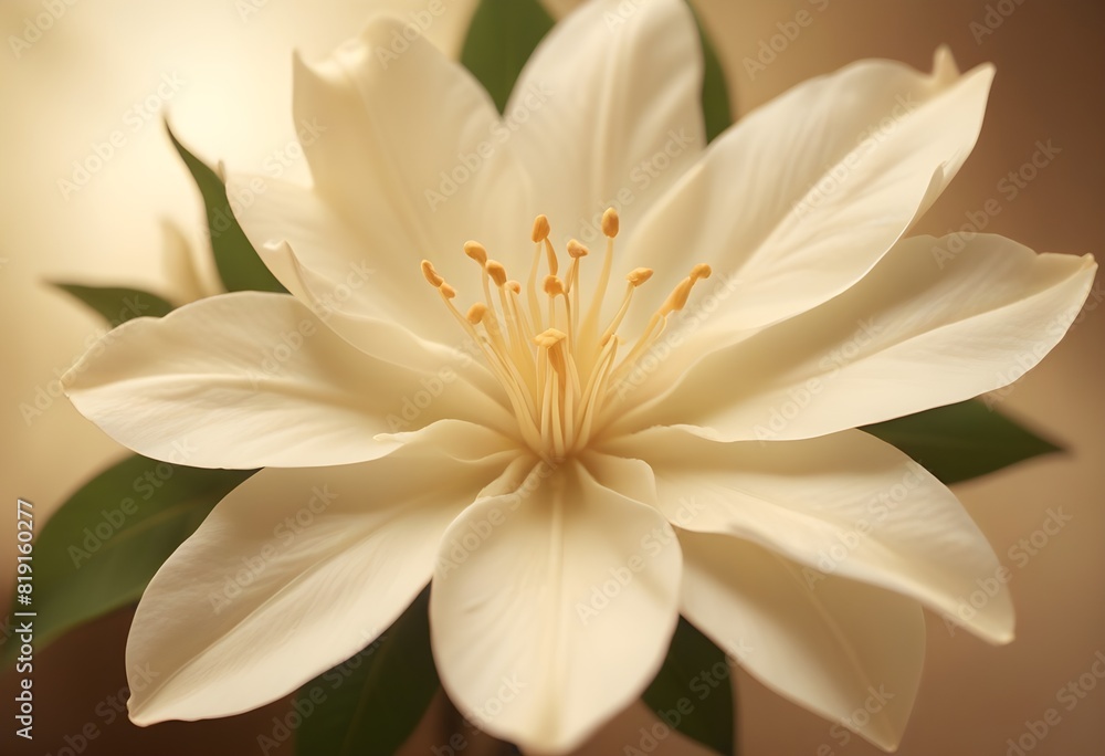 Fototapeta premium Jasmine flower closeup Realistic Light understand sun light significantly summer flower concept